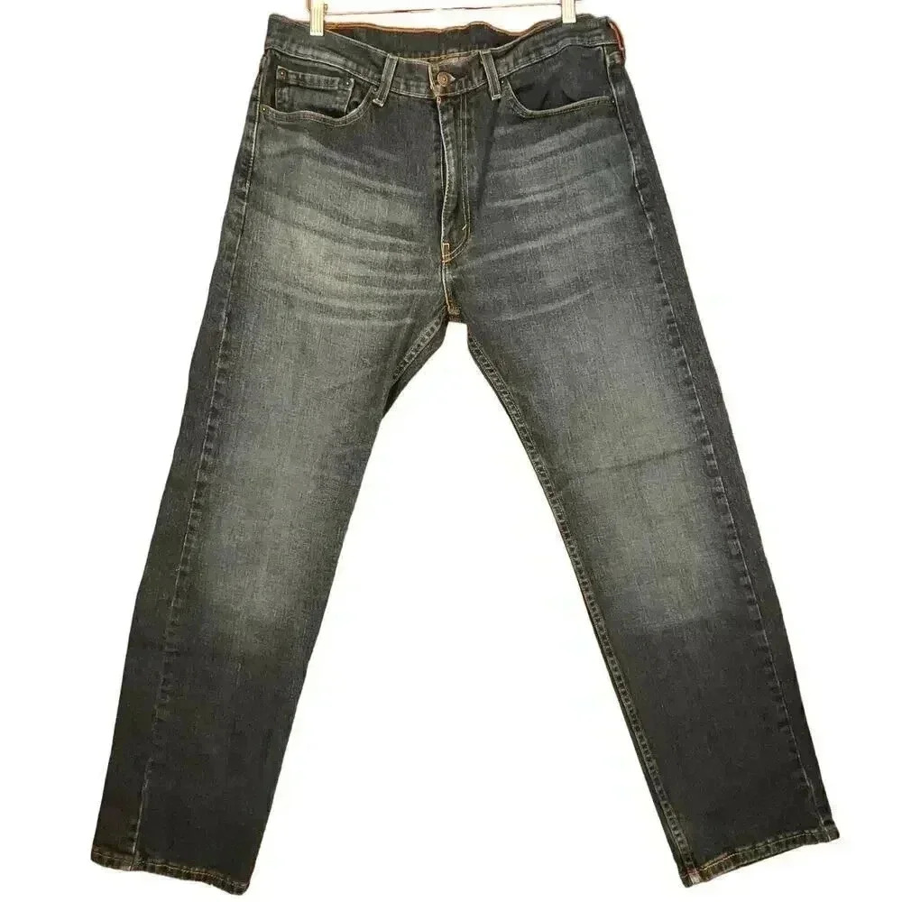Levi Men’s 505 Straight Leg Blue‎ Wash Jeans 36x32